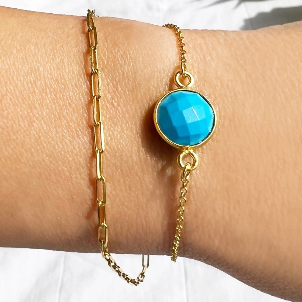 STELLA & DOT • Turquoise Stone Bracelet - Picture 4 of 5